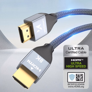 Wozinsky HDMI 2.1 Kaabel 8K 60 Hz 48 Gbps / 4K 120 Hz / 2K 144 Hz 1 m Hõbedane (WHDMI-10)