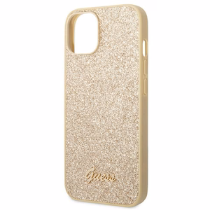 Guess GUHCP14SHGGSHD iPhone 14 6.1" kuldne/kuldne kõva korpus Glitter Script