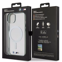 BMW BMHMP14SHCRS iPhone 14 6.1" ümbris läbipaistev hardcase hõbedane Ring MagSafe