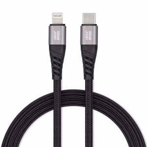 Kaabel USB C to Lightning Sinine Star 2,4A with braid 1,2 m TFK-DC-003 must