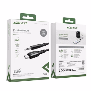 Acefast audio kaabel USB Type C - 3.5mm mini jack (male) 1.2m, AUX must (C1-08 must)