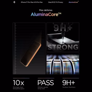 Spigen Glas.tR EZ Fit Privacy Karastatud klaas jaoks iPhone 16 Pro Max / 17 Pro Max - 2 pcs.