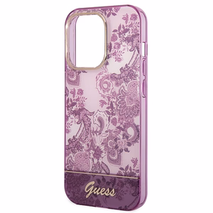 Guess Porcelain Collection ümbris jaoks iPhone 14 Pro Max - fuchsia