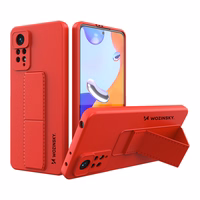 Wozinsky Kickstand Case silikoonist ümbris koos stendiga Xiaomi Redmi Note 11 Pro punane