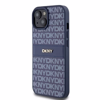 DKNY Leather Mono Stripe & Metal Logo ümbris jaoks iPhone 15 / 14 / 13 - sinine