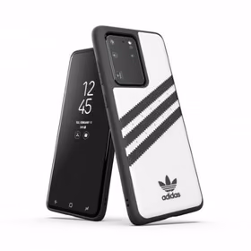 Adidas OR Moudled Ümbris PU jaoks Samsung Galaxy S20 Ultra - valge and must