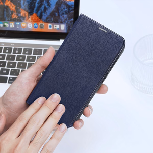 Dux Ducis Skin X2 чехол Samsung Galaxy S23+ флип-чехол кошелёк подставка синий