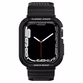 Spigen Rugged Armor Pro ümbris koos rihmaga Apple Watch 4 / 5 / 6 / 7 / 8 / SE (44/45 mm) - must