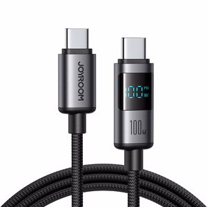 Joyroom S-A16 Pro Prism Series 100W USB-C Kaabel - USB-C with Digital Display 1.2m - must