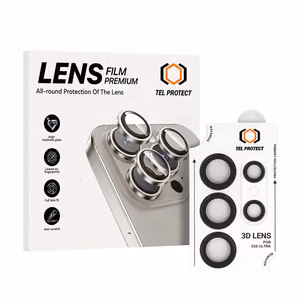 Tempered glass Tel Protect 3D Lens on camera for Samsung Galaxy S24 Ultra black (lens 5 pieces)