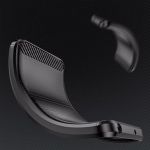 Carbon Case case for Infinix Hot 12 Pro flexible silicone carbon cover black