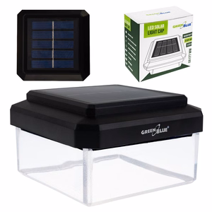 GreenBlue GB128 WW – 100×100 mm päikesetoitega LED-aiapostivalgusti, 3200 K