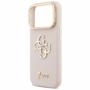 GUESS ümbris jaoks IPHONE 17 Pro GUHCP17LPCS4GSP (Grained PU Big 4G & Stand Camera) roosa