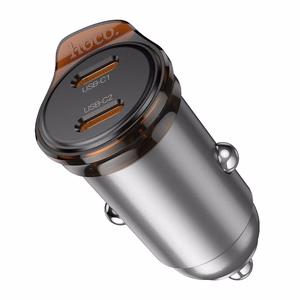 Car Laadija Hoco 2 x USB C PD QC3.0 45W NZ16B metal hall