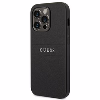 Guess Saffiano rihmaga ümbris iPhone 14 Pro jaoks - must
