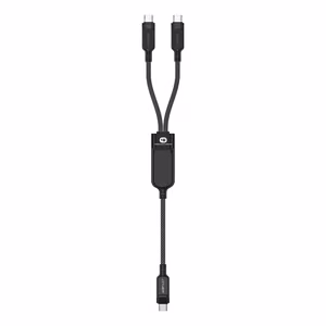 Acefast C5 USB-C - USB-C / USB-C 2in1 100W 480Mb/s kaabel - must