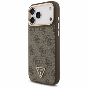 GUESS ümbris jaoks IPHONE 17 Pro Max compatible with MagSafe GUHMP17XP4GTDGMW (4G PU W/ Triangle Logo) kuldne brown