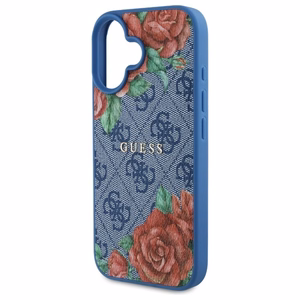 Guess GUHMP16SP4ROPEMCB iPhone 16 6.1" sinine/sinine hardcase 4G Flowers Print MagSafe
