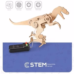 Puidust robot T-Rex kokkupaneku komplekt STEM hariduslik mänguasi