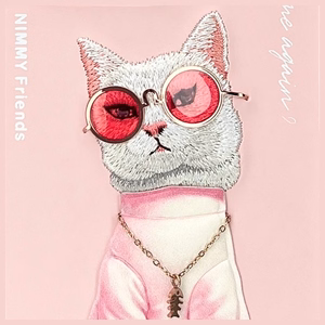 Nimmy Glasses Cool Cat Ümbris jaoks iPhone 16 Pro Max - Roosa