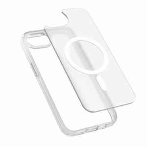 Crong Hybrid Matte Magnetic MagSafe ümbris seadmele iPhone 17e / 16e, valge