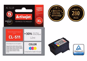 Activejet AC-511R – kolmevärviline tindikassett, asendab Canon CL-511, 12 ml, Premium