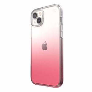 Speck Presidio Perfect-Clear + Ombre ümbris seadmele iPhone 15 Plus / 14 Plus, Microban mikroobivastase kaitsega, Clear / Vintage Rose Fade värvikombinatsioon