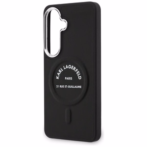 Karl Lagerfeld Embossed Ring RSG Logo MagSafe ümbris Samsung Galaxy S26+ must