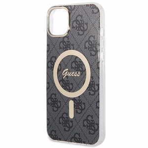 Guess GUBPP14MH4EACSK 4G Print MagSafe ümbrise ja laadija komplekt seadmele iPhone 14 Plus 6.7", must