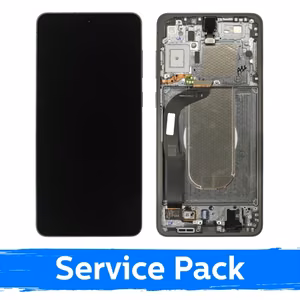 LCD ekraan Samsung S937 S25 Edge raamiga / Titanium Jet Black / (Service Pack)
