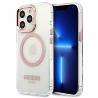 Guess GUHMP13LHTRMP iPhone 13 Pro / 13 6,1" roosa/roosa hard ümbris Metal Outline Magsafe