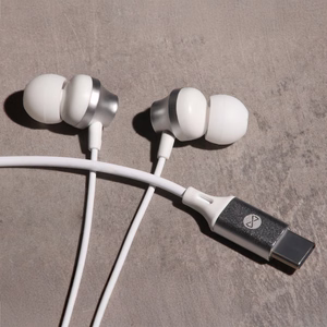 Forever wired earphones EP-02 USB-C valge