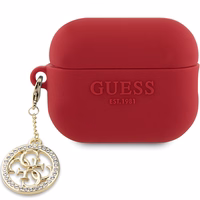 Guess GUAP23DSLGHDF AirPods Pro 2 cover punane 3D Rubber 4G Diamond Charm