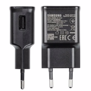 Samsung EP-TA200EBE USB-A 15W wall laadija koos EP-DR140ABE USB-A - USB-C kaabel (OOB Bulk - replacement packaging) - must