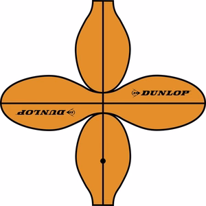 Dunlop 8 paneeliga välikorvpall, suurus 7, oranž