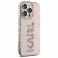 Karl Lagerfeld IML Rhinestones Logo iPhone 16 Pro Max Ümbris - Roosa