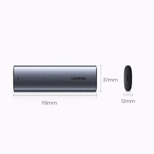 Ugreen M.2 SSD korpus USB 3.2 Gen 2 (SuperSpeed USB 10 Gbps) + USB Type-C kaabel 0,5m hall (CM400 10902)