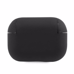 BMW ehtne nahast hõbedase logoga AirPods Pro ümbris - must