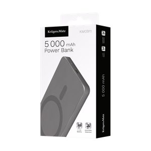 Krüger&Matz magnetiline juhtmevaba akupank, 5000 mAh, hall