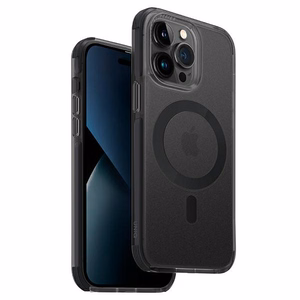 Uniq Combat iPhone 14 Pro 6.1" ümbris Magclick Charging must/concrete charcoal