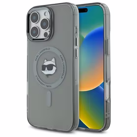 Karl Lagerfeld IML Metal Choupette Head MagSafe Ümbris jaoks iPhone 16 Pro Max - must