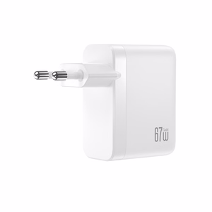 XO CE39 PD 67W seinalaadija, 3x USB-C, 1x USB, valge