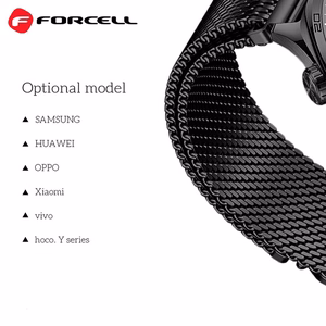 Strap to Samsung Galaxy Watch Forcell F-Design FS10 magnetic steel 22 mm must