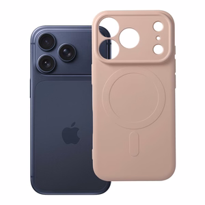 Silikoonist Mag Cover ümbris mudelile iPhone 17 Pro / 18 Pro, MagSafe'iga ühilduv kaamerakaitsega – roosa