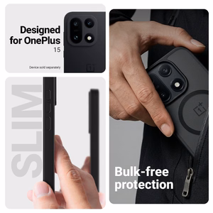 Crong Hybrid Matte Magnetic MagSafe ümbris OnePlus 15-le, must