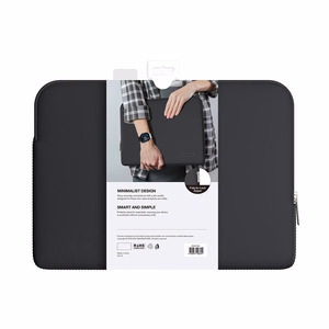 AmazingThing Minimal BasicBag sülearvutikott MacBook Neo 13" jaoks - must