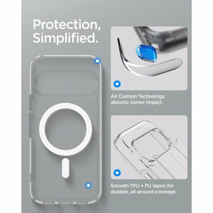 Spigen Ultra Hybrid Mag MagSafe ümbris Google Pixel 11 Prole, läbipaistev / valge