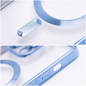 Чехол Samsung A27 Electro Mag Cover совместимый с MagSafe синий