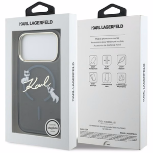 Karl Lagerfeld IML Choupettes Karl Script Logo MagSafe Ümbris for iPhone 17 Pro - must