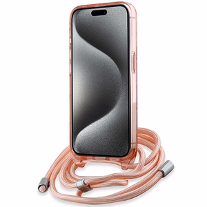 Karl Lagerfeld IML Crossbody Monogram Karl & Choupette Head MagSafe чехол для iPhone 15 Pro Max - розовый